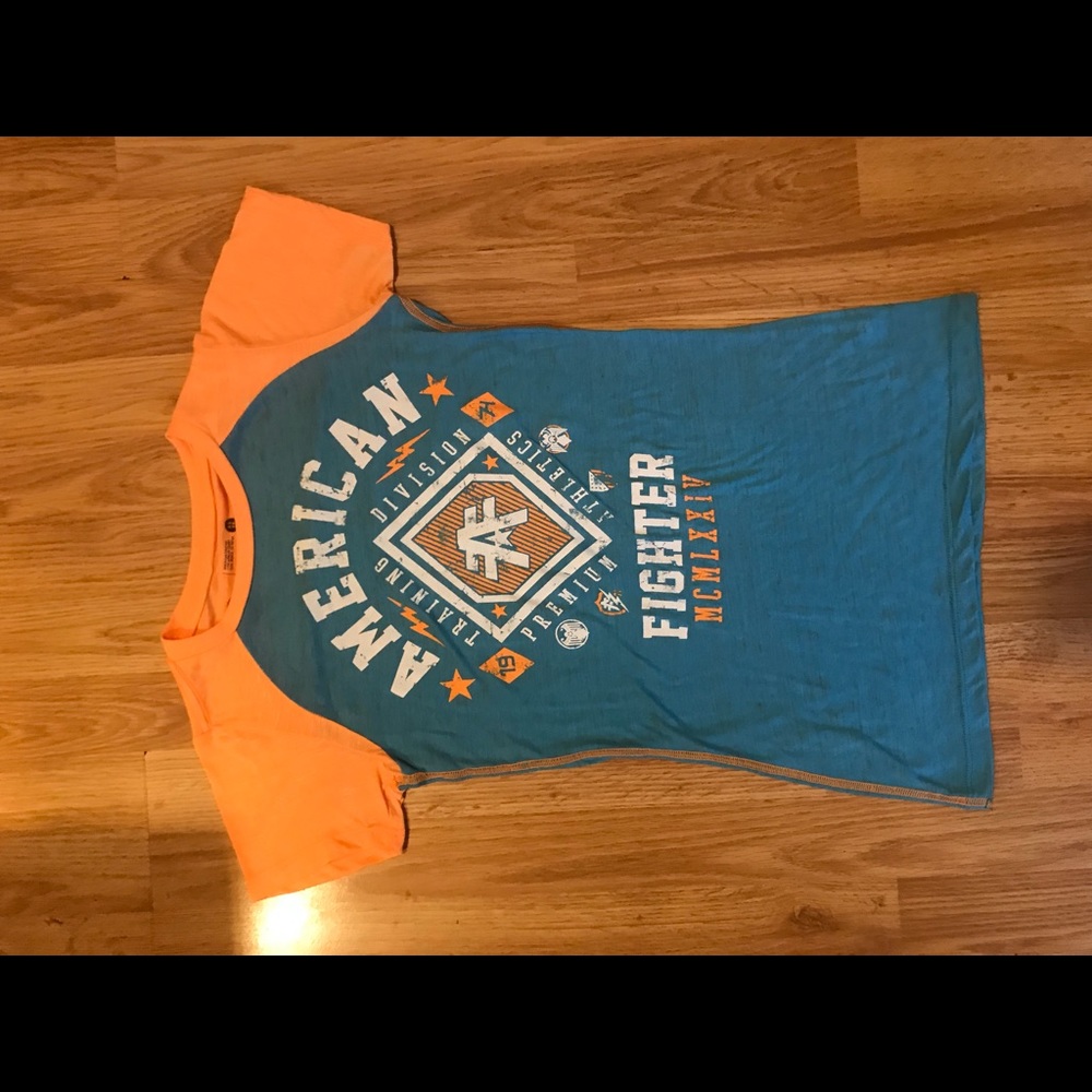 Blue Orange American Fighter Shirt
